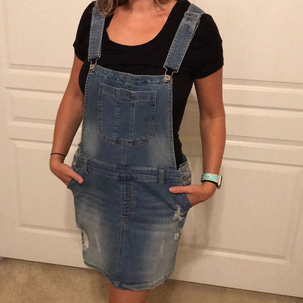 Overall jean dress
